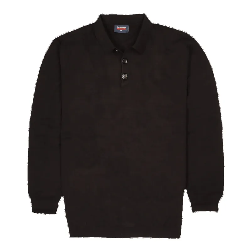 Espionage Long Sleeve Knitted Polo sold by Coes