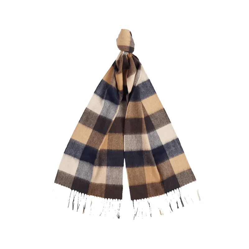 Barbour Lambswool Tattersall Scarf sold by Coes
