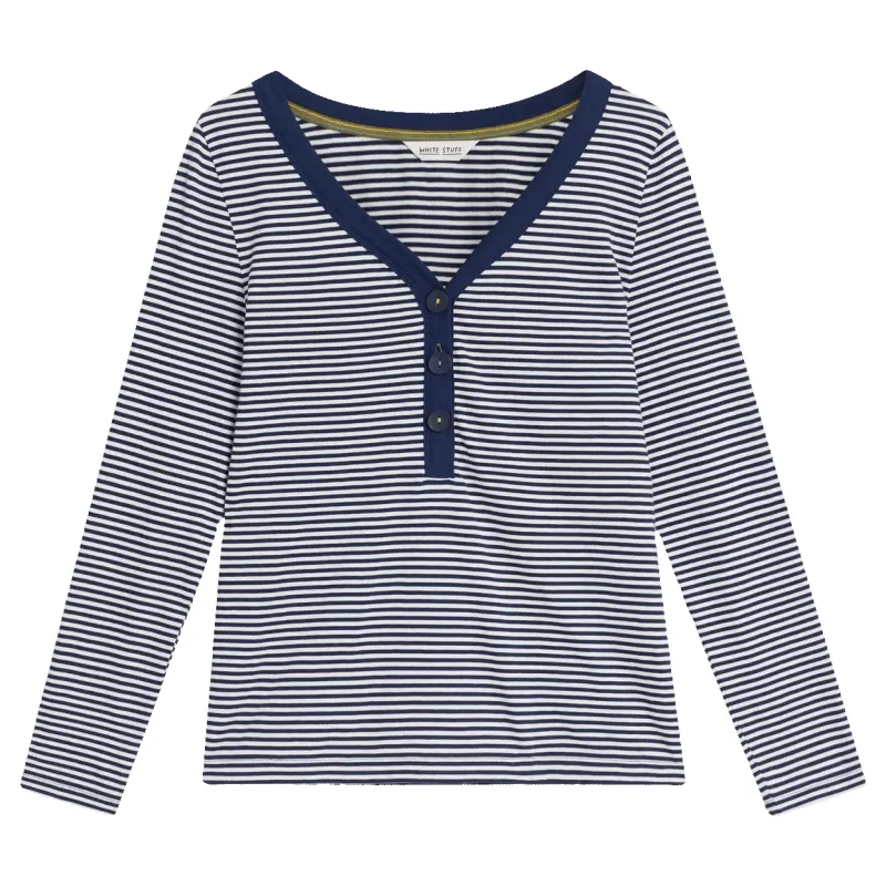 White Stuff Flora V-Neck Henley Top sold by Coes