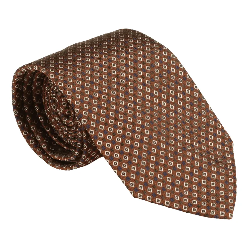 William David Small Neat Pattern Woven Tie sold by Coes