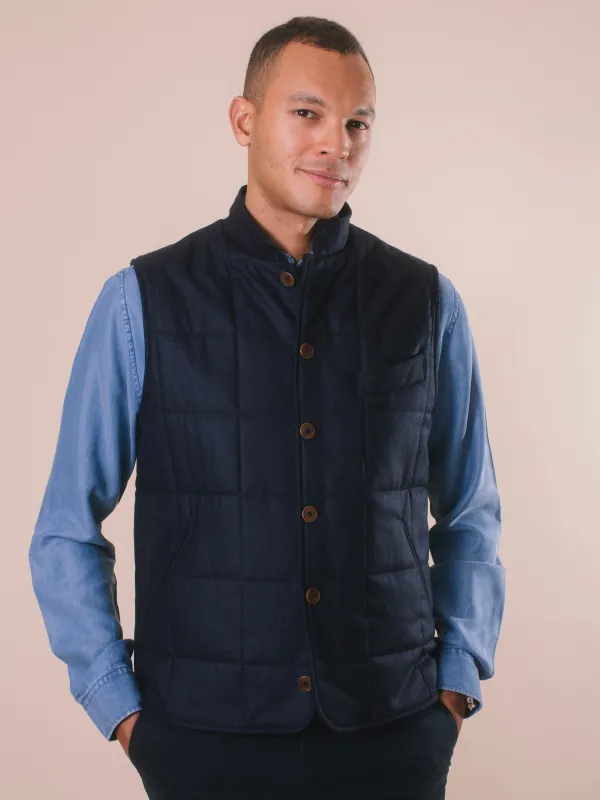 William David Quilted Waistcoat sold by Coes