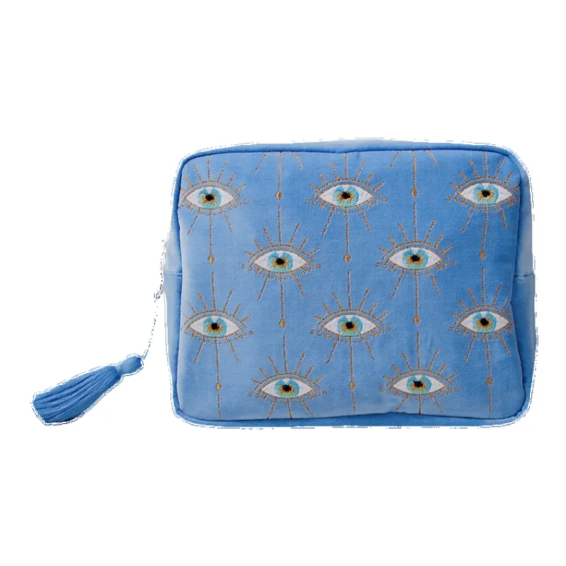 Elizabeth Scarlett Mystical Eye Velvet Wash Bag sold by Coes