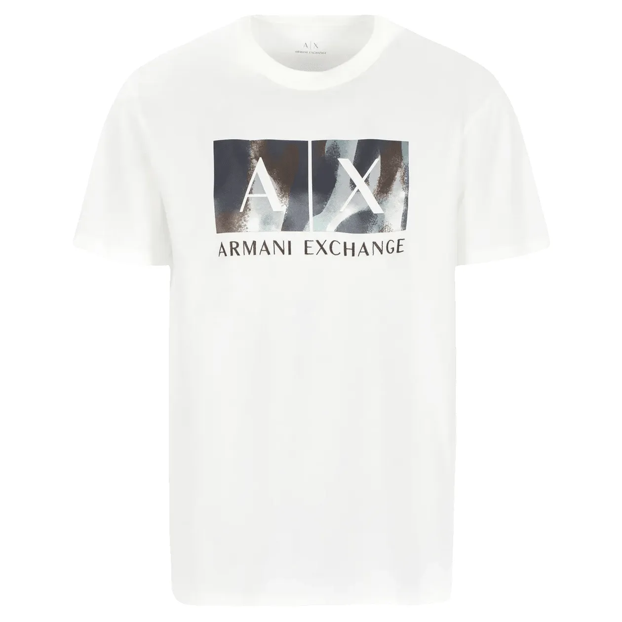 Armani Exchange ASV Cotton Abstract Logo Print T-Shirt sold by Coes