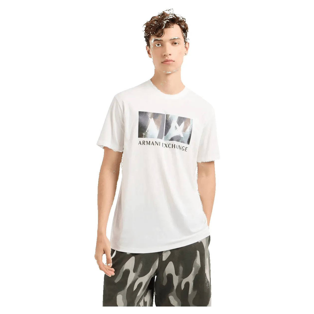 Armani Exchange ASV Cotton Abstract Logo Print T-Shirt sold by Coes product image thumbnail 2