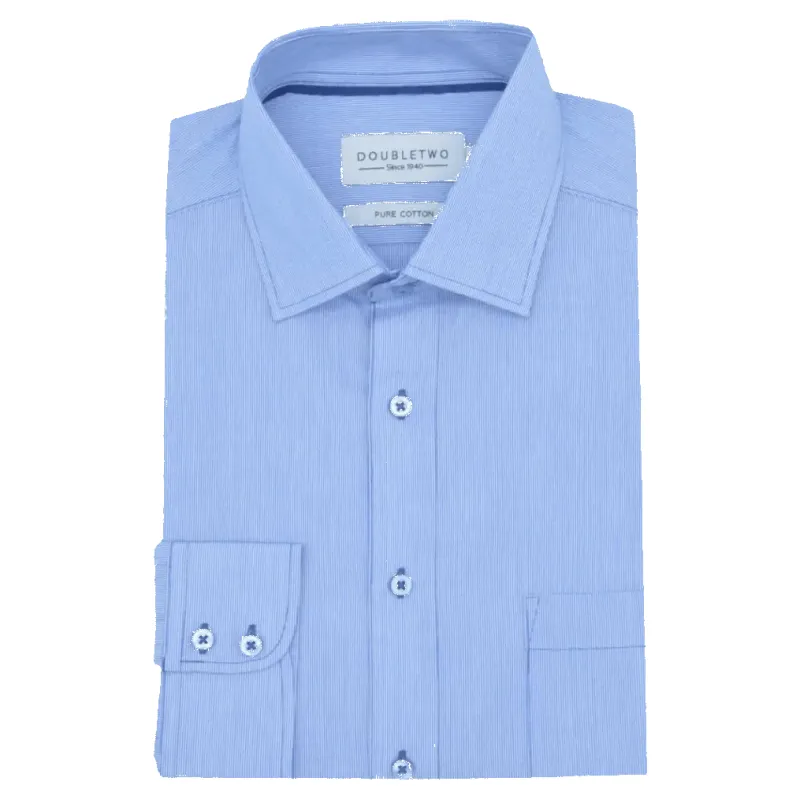 Double Two Long Sleeve Pin Stripe Shirt made by Coes
