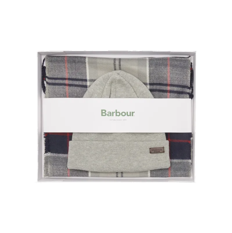 Barbour Swinton Beanie & Galingale Scarf Gift Set sold by Coes