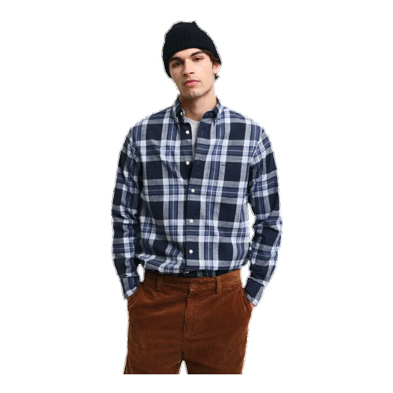GANT Reg Tartan Melange Check Shirt sold by Coes