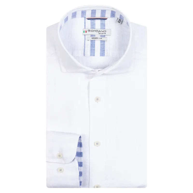 Giordano Plain Linen Look Shirt With Contrast sold by Coes