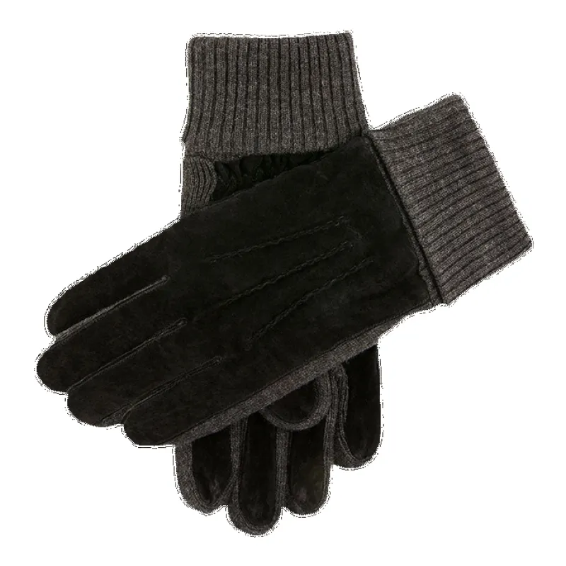 Dents Kendal Three-Point Fleece-Lined Suede Gloves with Knitted Cuffs sold by Coes