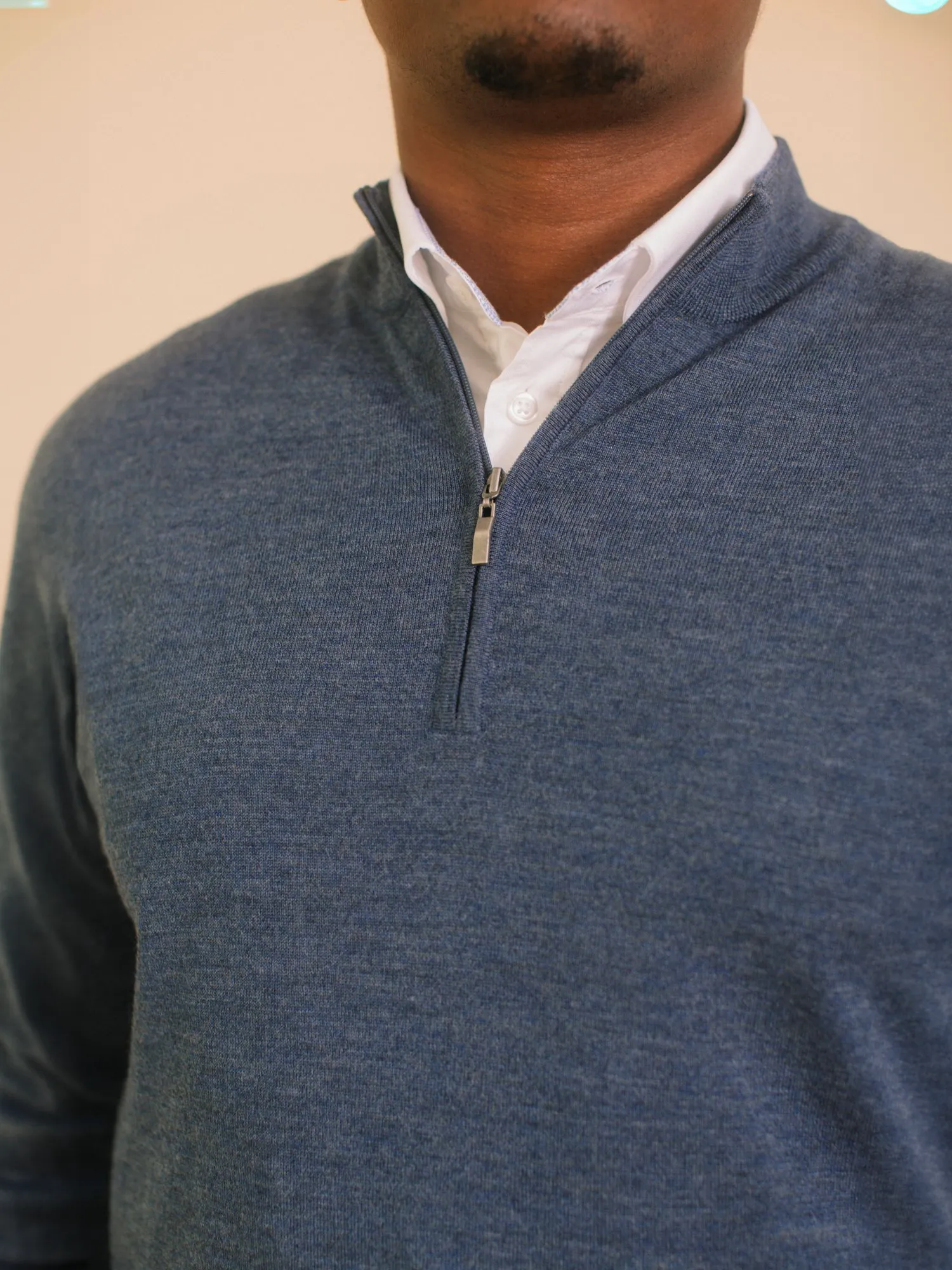William David 100% Merino 1/4 Zip Knit Jumper sold by Coes product image thumbnail 4