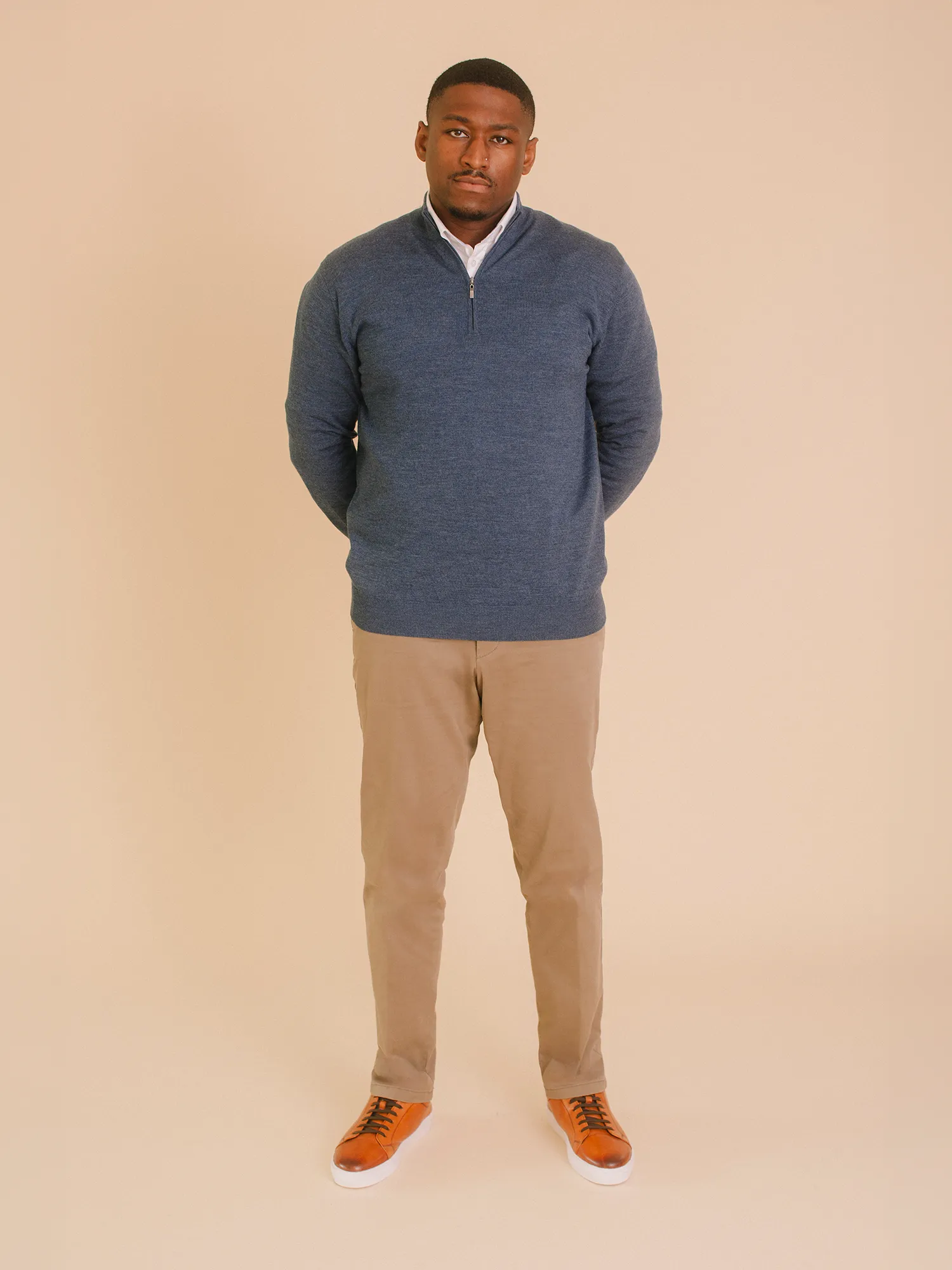 William David 100% Merino 1/4 Zip Knit Jumper sold by Coes product image thumbnail 2