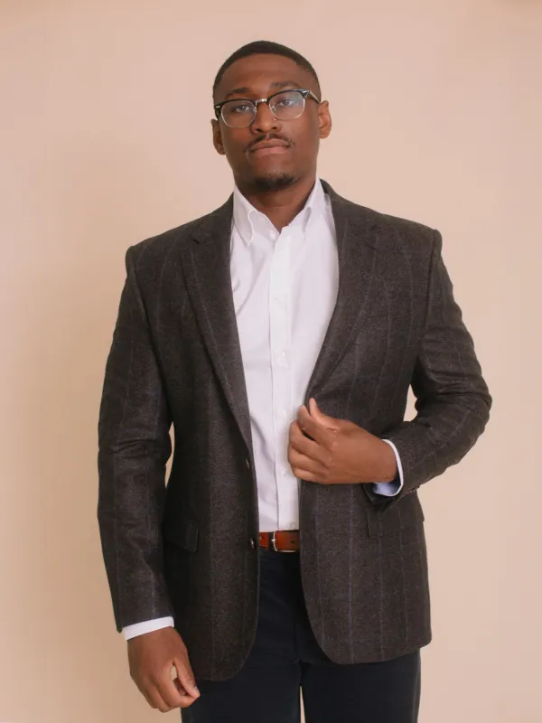 William David Herringbone Cambridge Blazer sold by Coes