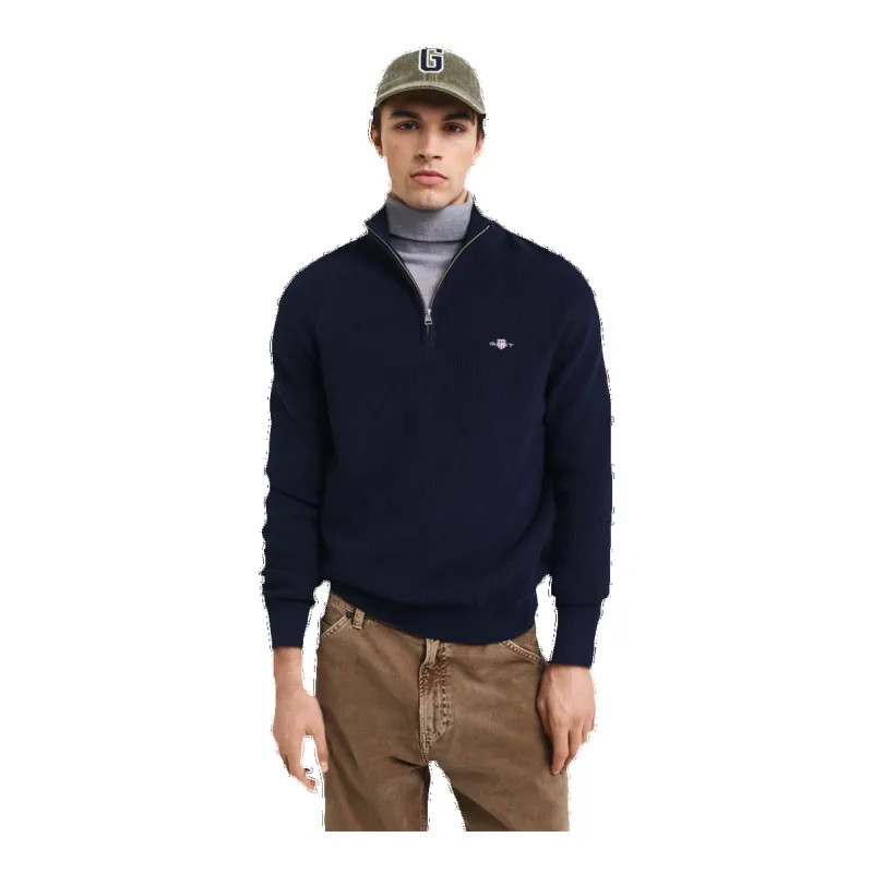 GANT Ribbed Cotton Wool Half Zip Sweater sold by Coes