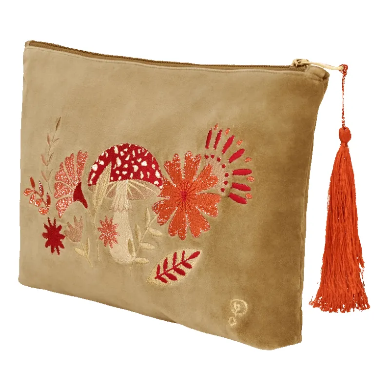 Powder Tranquil Toadstool Zip Pouch sold by Coes