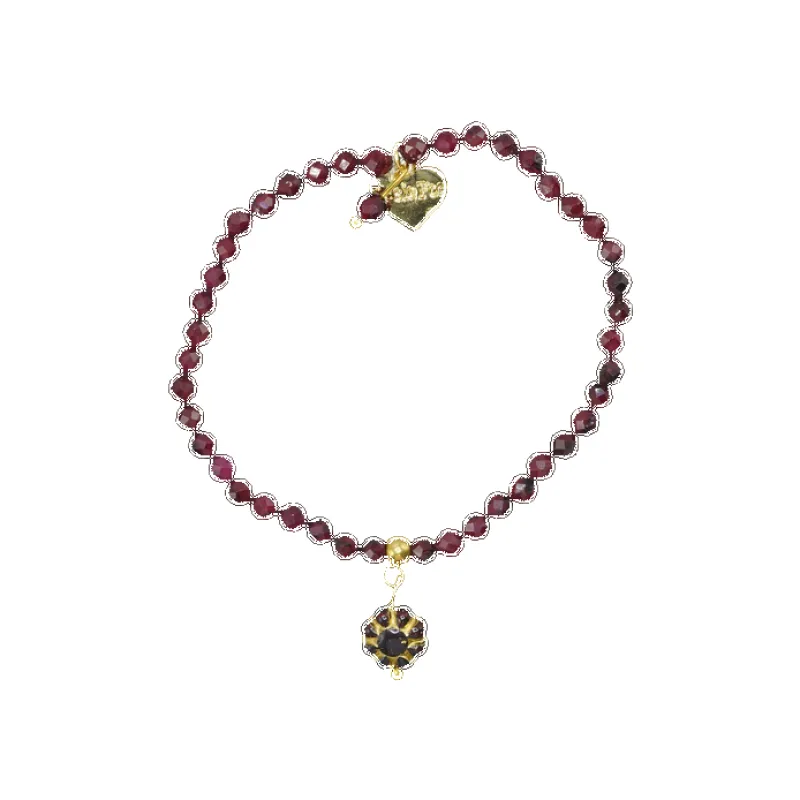 Rosie Fox Garnet Gemstone Belle Bracelet sold by Coes