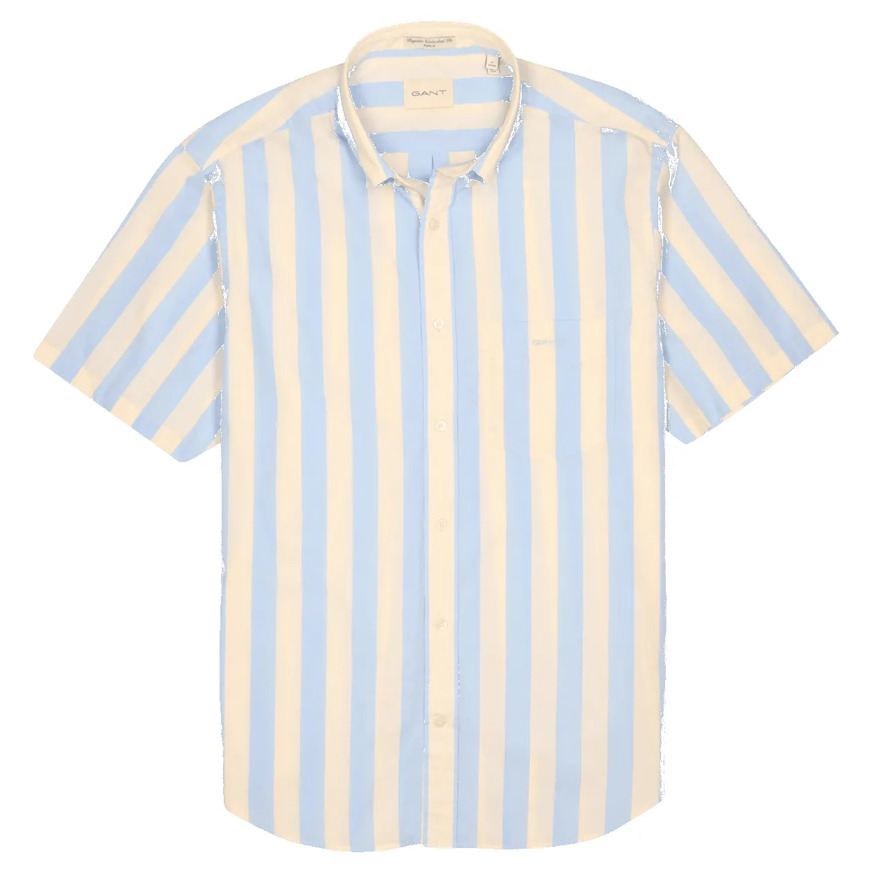 GANT Regular Poplin Parasol Stripe Short Sleeve Shirt sold by Coes