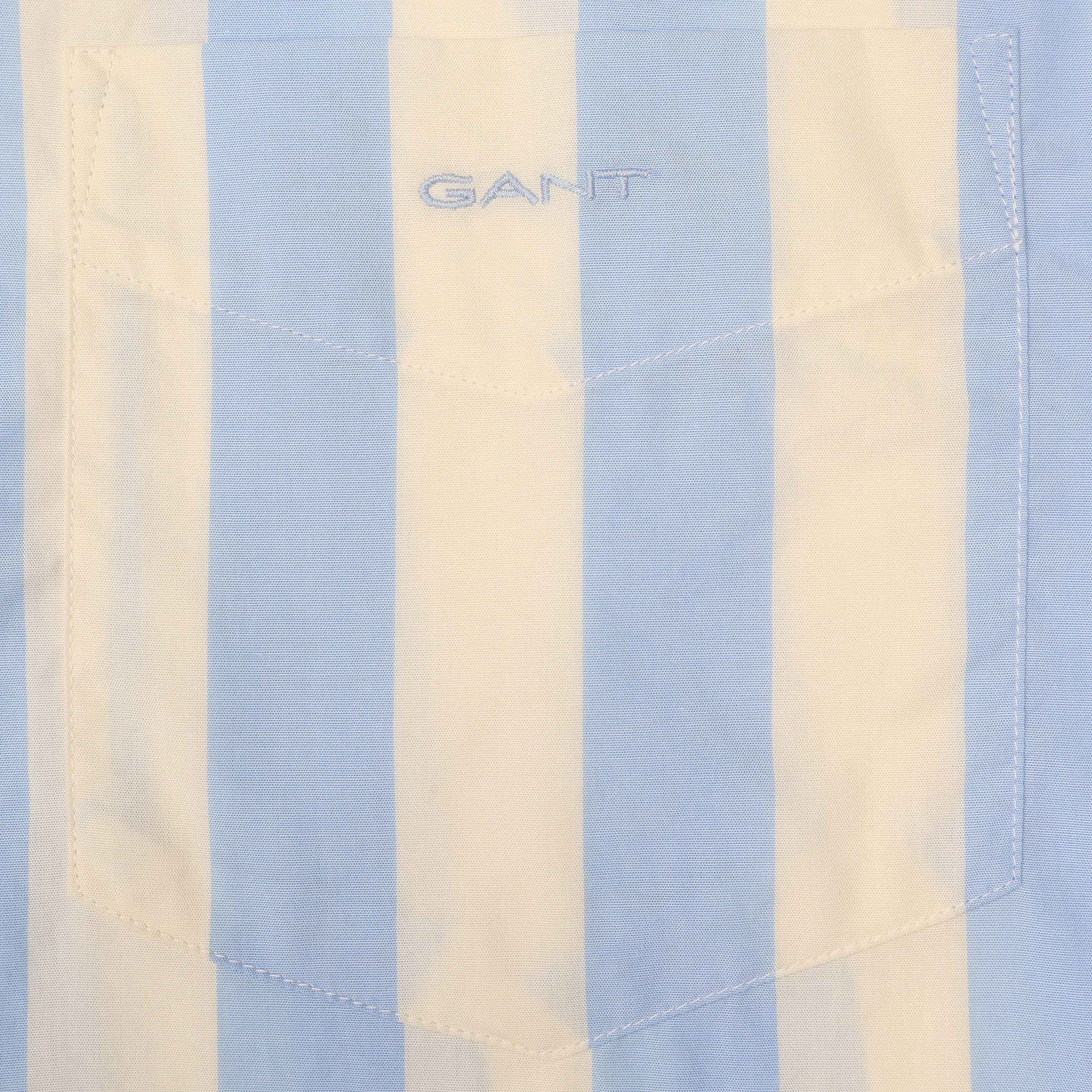 GANT Regular Poplin Parasol Stripe Short Sleeve Shirt sold by Coes product image thumbnail 3
