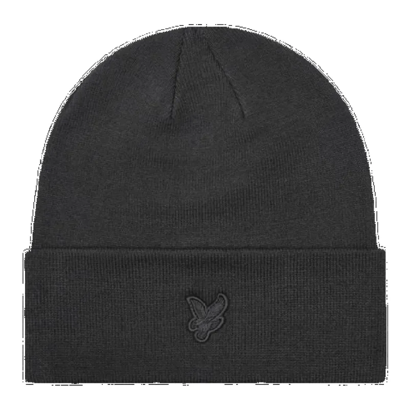 Lyle & Scott Tonal Eagle Beanie sold by Coes