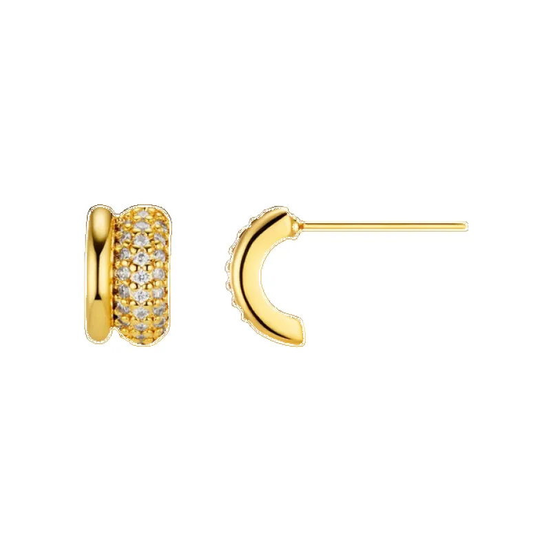 Orelia Jewellery Pave & Metal Mini Domed Stud sold by Coes