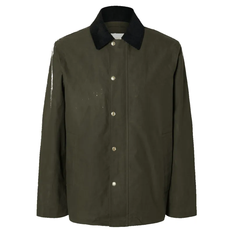Selected Walter Waxed Cotton Jacket made by Selected
