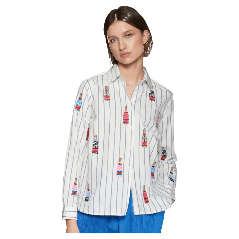 Vilagallo Isabella Embroidered Long Sleeve Shirt sold by Coes