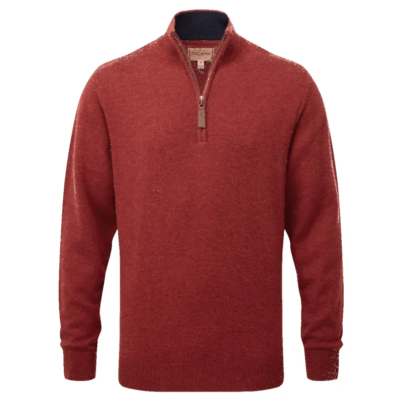 Schoffel Lewis Lambswool 1/4 Zip Jumper made by Coes