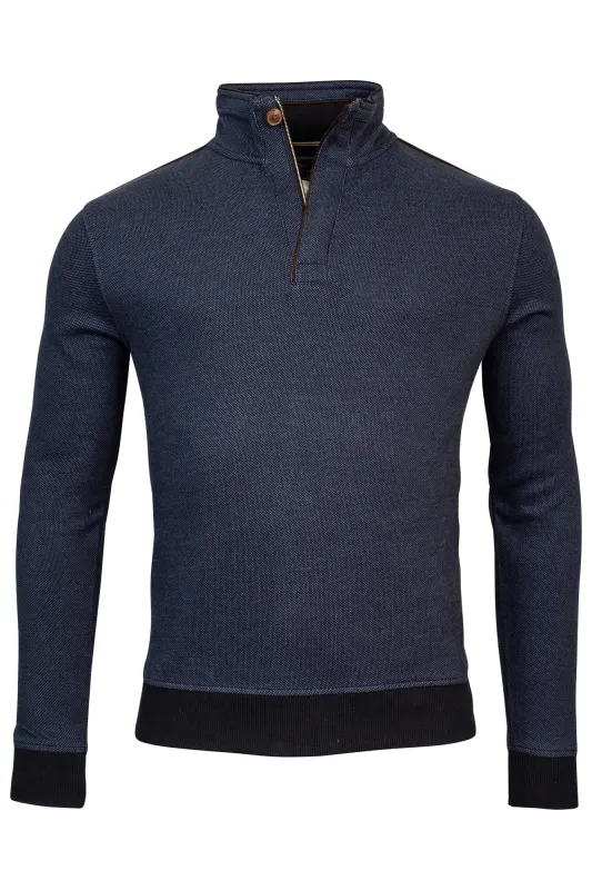 Bailey's Jacquard 1/4 Zip Suede Finish sold by Coes