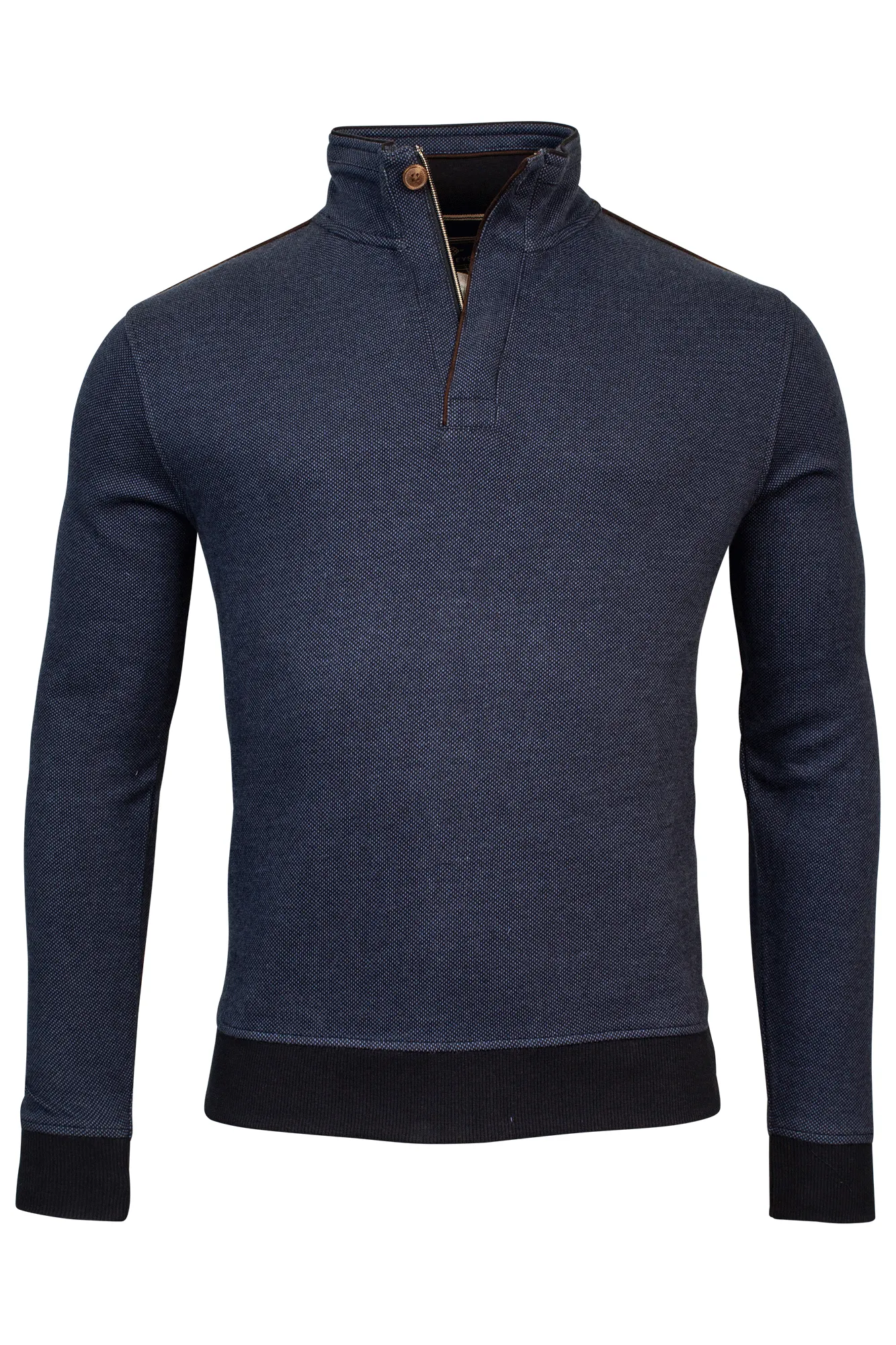 Bailey's Jacquard 1/4 Zip Suede Finish sold by Coes