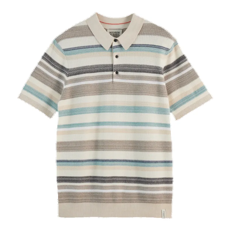 Scotch & Soda Structured Knitted Polo sold by Coes