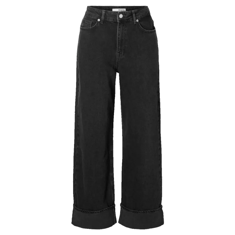 Selected Femme Roby Mid Waist Wide Leg Jeans sold by Coes