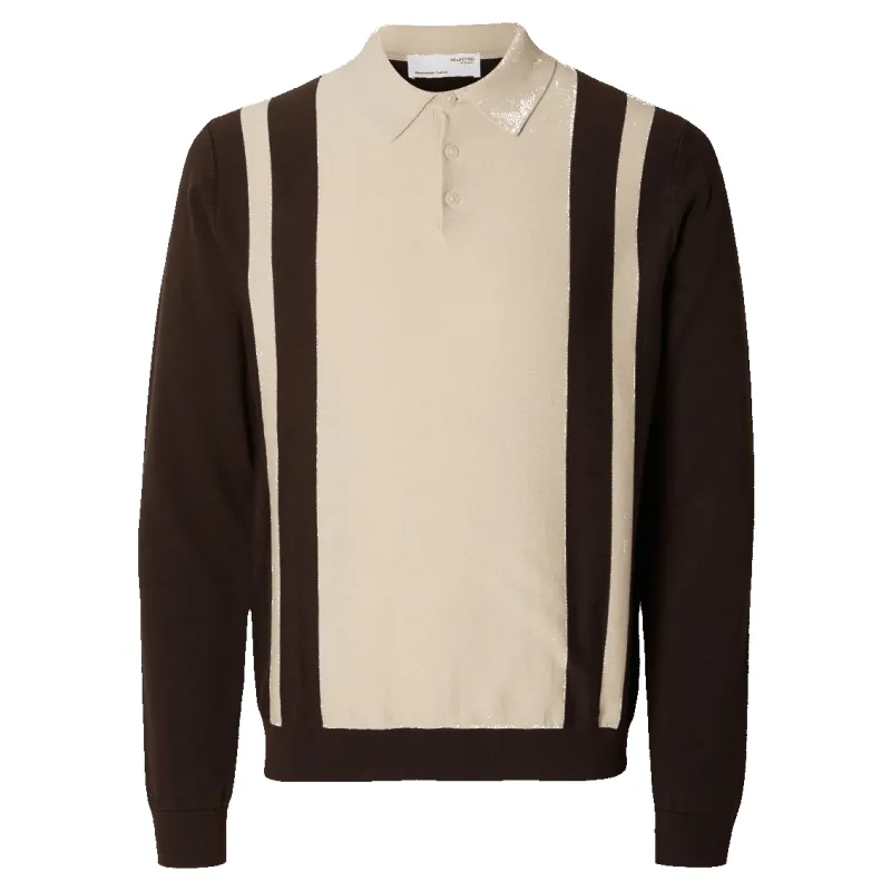 Selected Mattis Long Sleeve Knit Polo sold by Coes