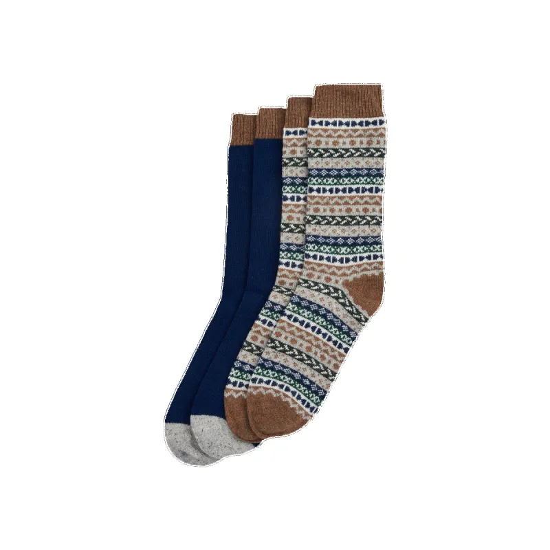 Barbour Fair Isle Socks Two Pack sold by Coes