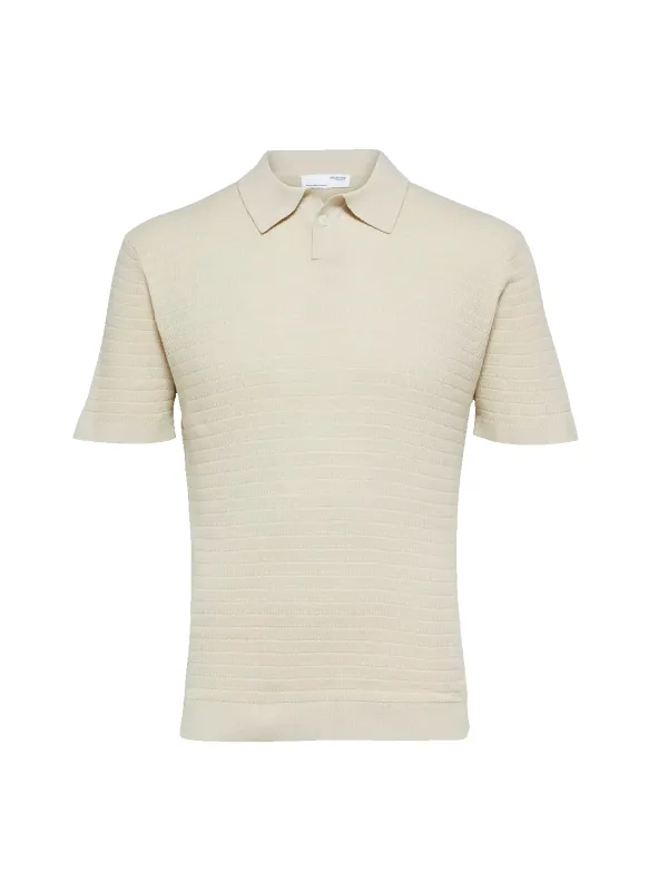 Selected Owen Short Sleeve Knit Polo Shirt made by Selected