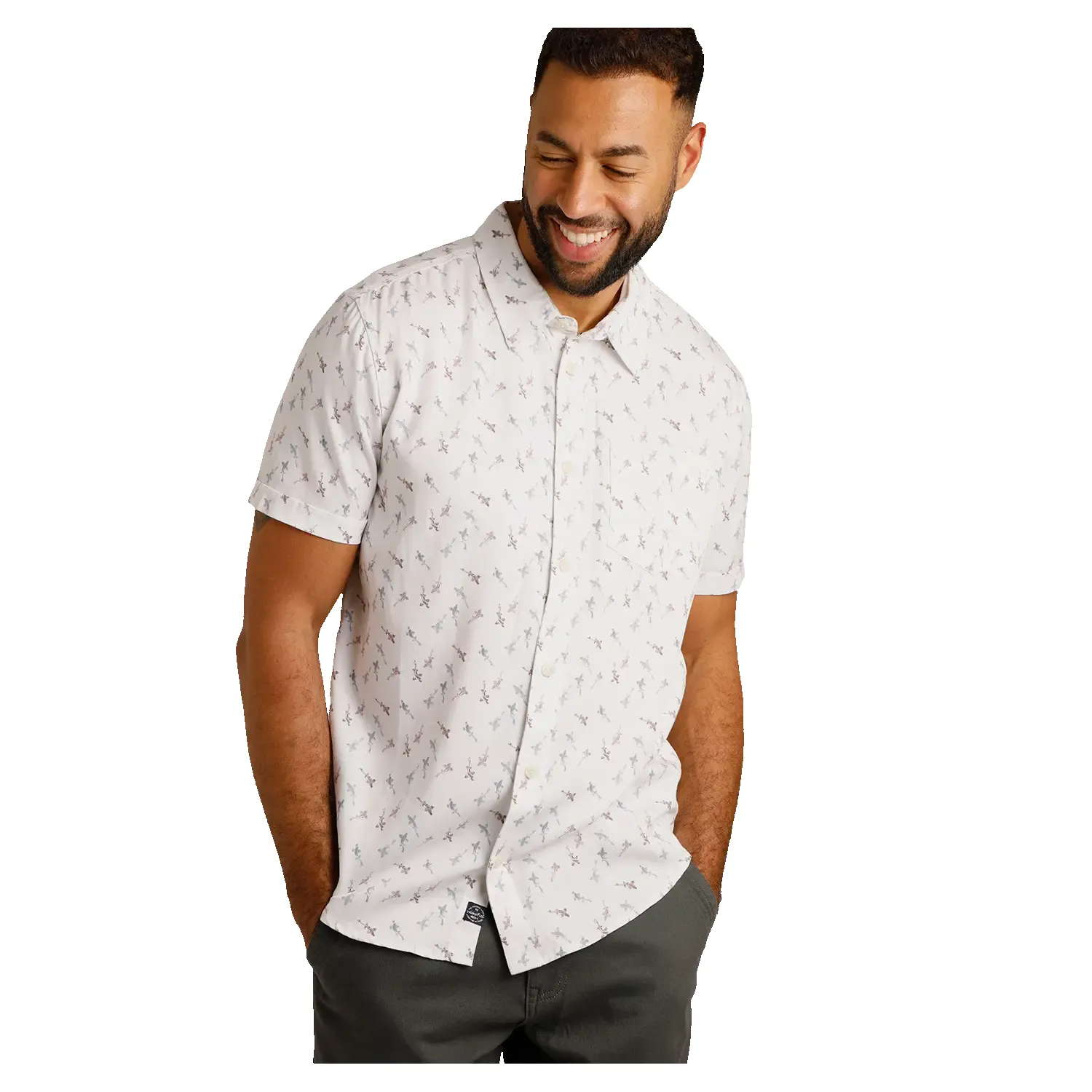 Weird Fish Keilor Short Sleeve Printed Tencel Shirt sold by Coes product image thumbnail 3