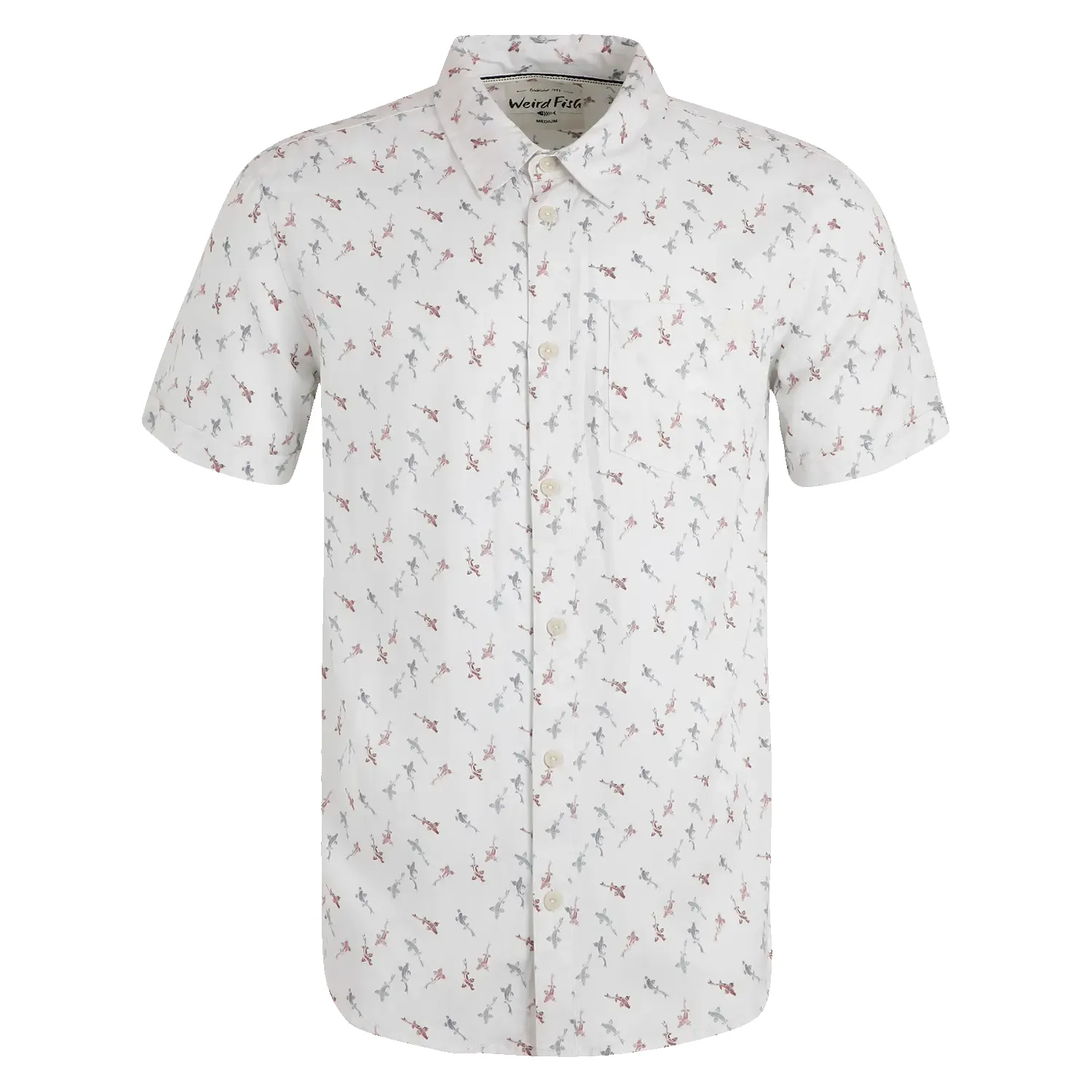 Weird Fish Keilor Short Sleeve Printed Tencel Shirt sold by Coes