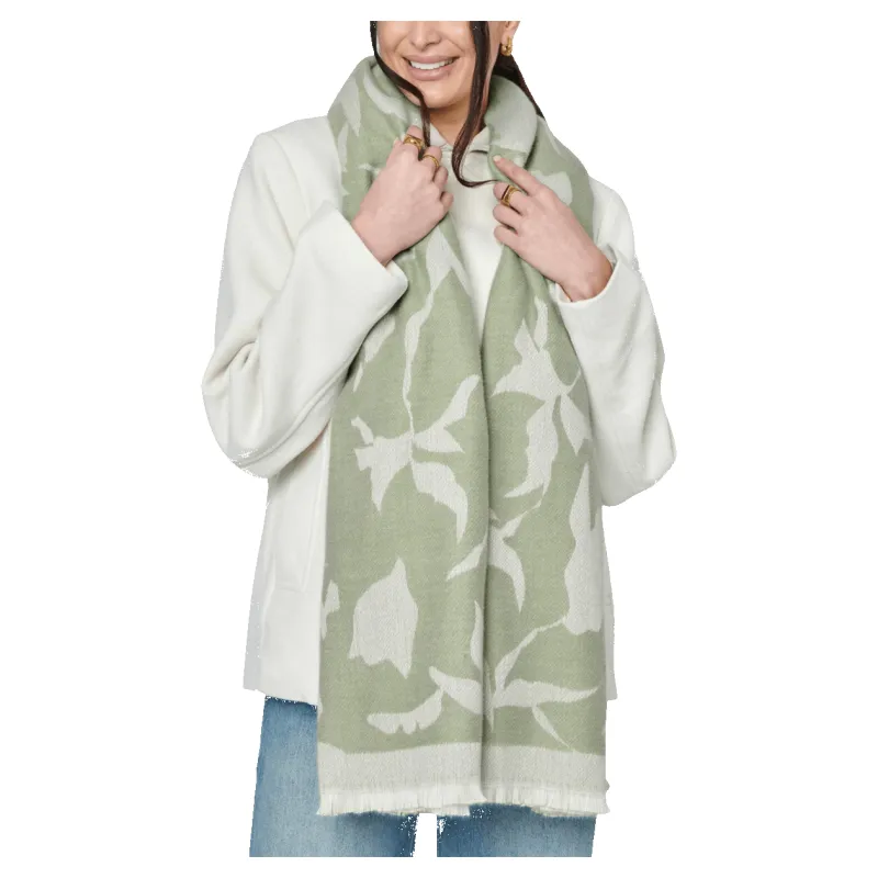 Abstract Floral Printed Blanket Scarf sold by Coes