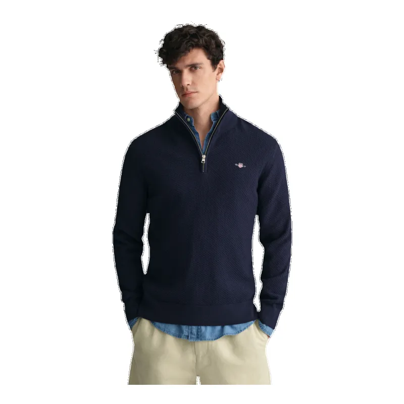 GANT Structured Cotton 1/4 Zip sold by Coes