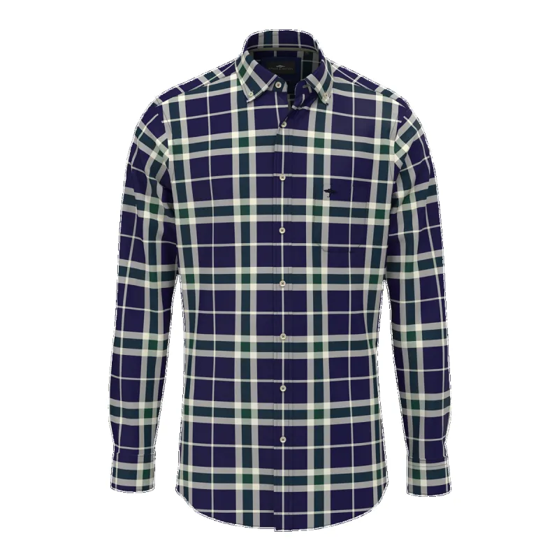 Fynch-Hatton Big Check Button Down Shirt sold by Coes