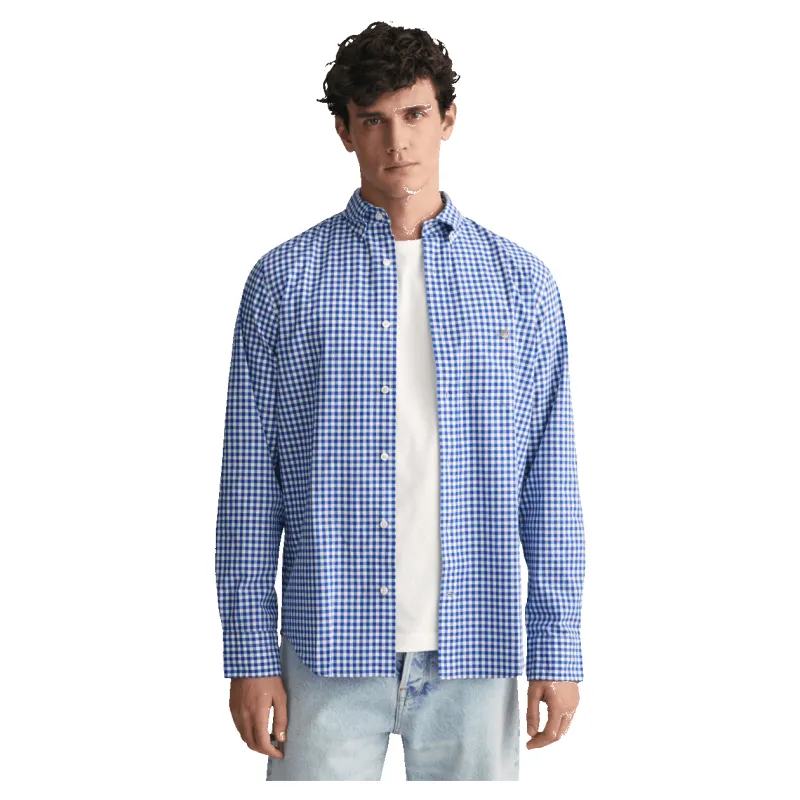 GANT Poplin Gingham Shirt sold by Coes