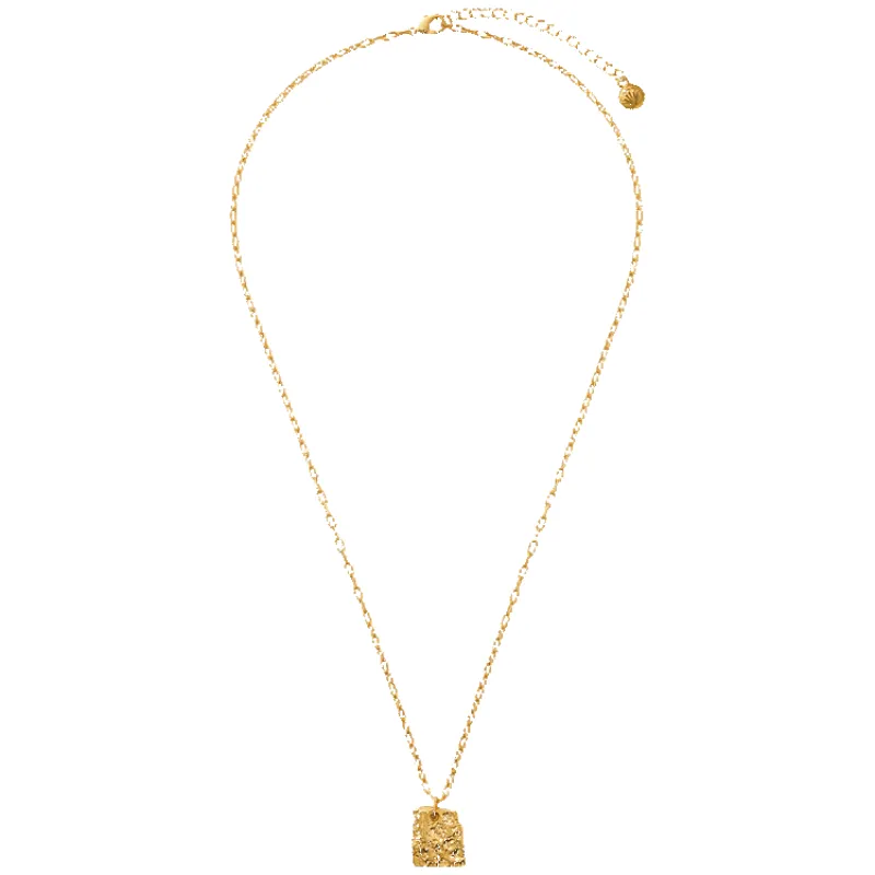 Orelia Jewellery Molten Square Charm 18" Necklace sold by Coes