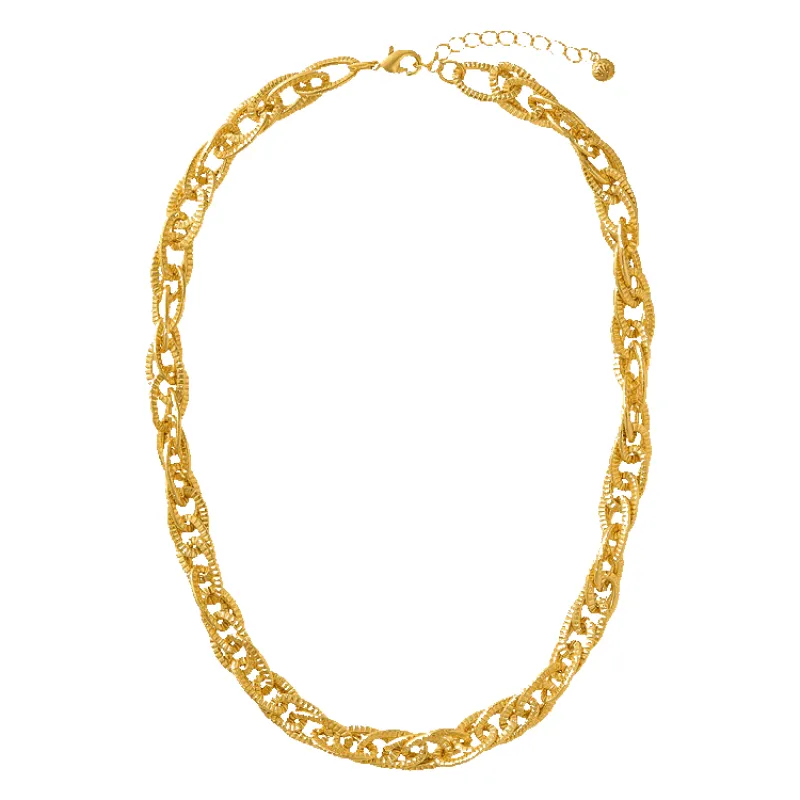 Orelia Jewellery Interlocking Oval Link Statement Necklace sold by Coes