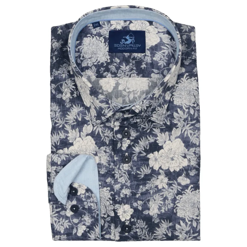 Eden Valley Long Sleeve Floral Shirt sold by Coes