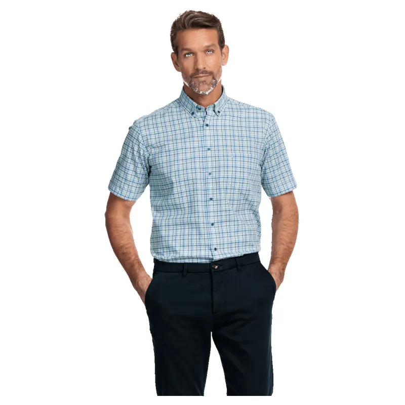 Giordano Short Sleeve Checked Shirt sold by Coes