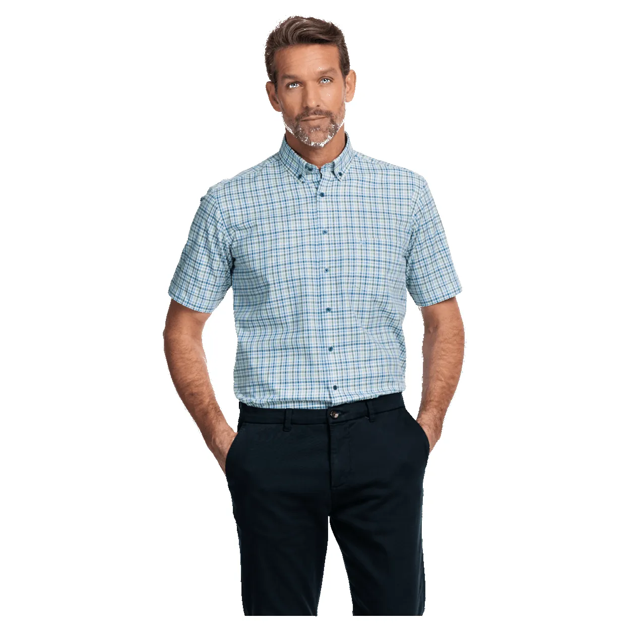 Giordano Short Sleeve Checked Shirt sold by Coes