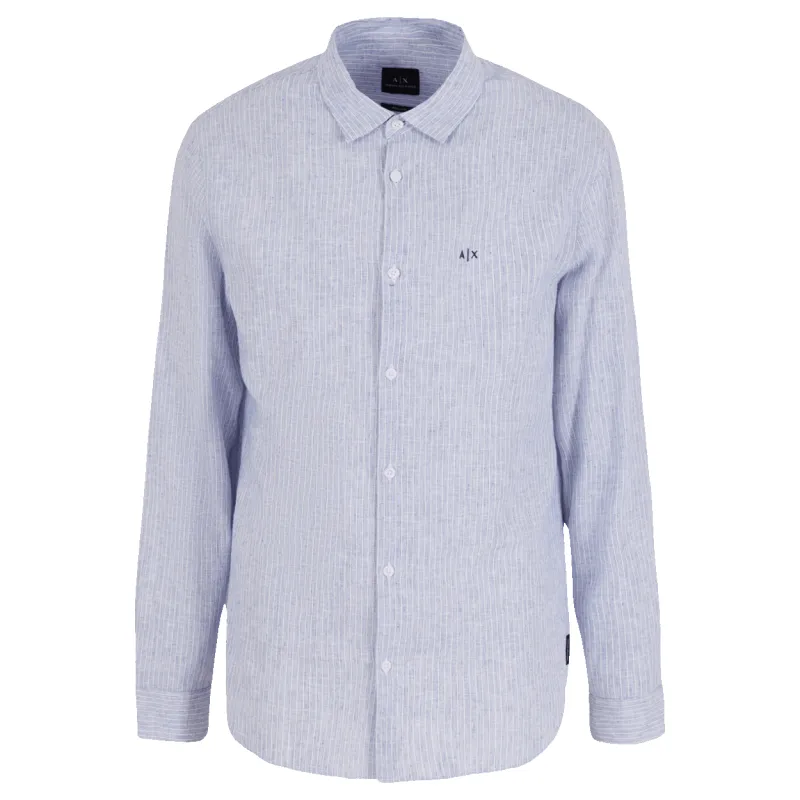 Armani Exchange Long Sleeve Linen Blend Shirt sold by Coes