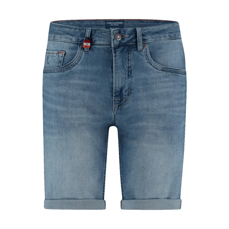 A Fish Named Fred Jean Shorts sold by Coes