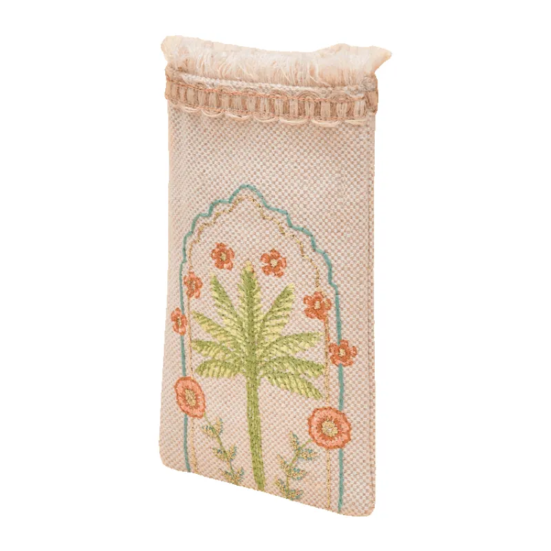Powder Paradise Palms Jute Sunglasses Case sold by Coes