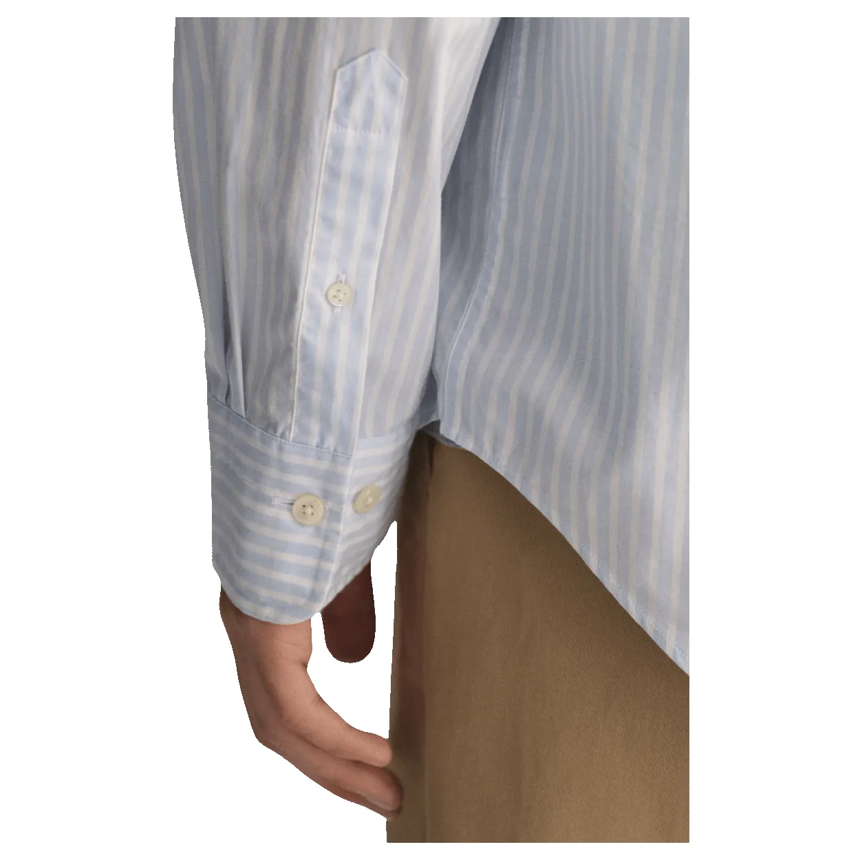 GANT Regular Fit Long Sleeve Poplin Striped Shirt sold by Coes product image thumbnail 4