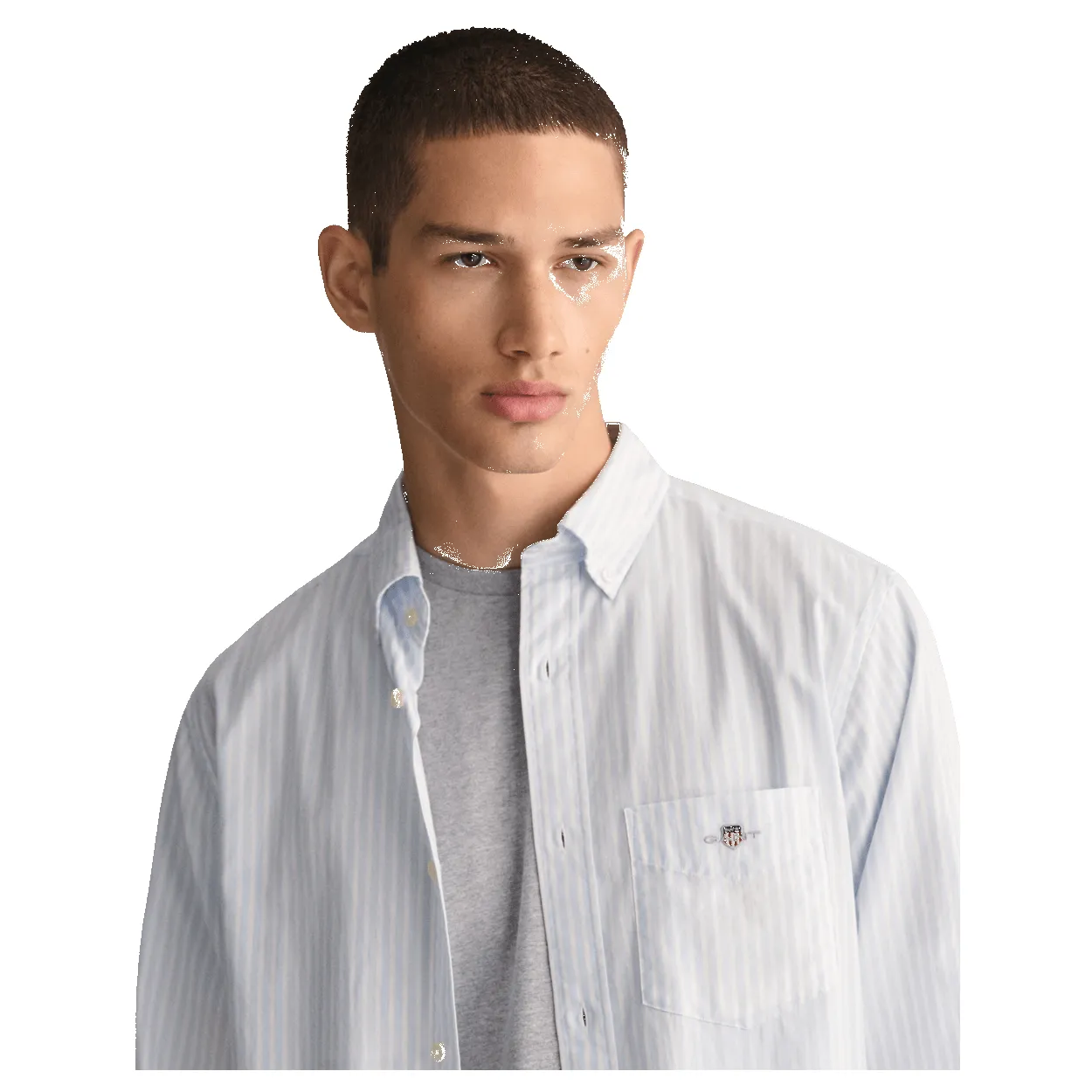 GANT Regular Fit Long Sleeve Poplin Striped Shirt sold by Coes product image thumbnail 5