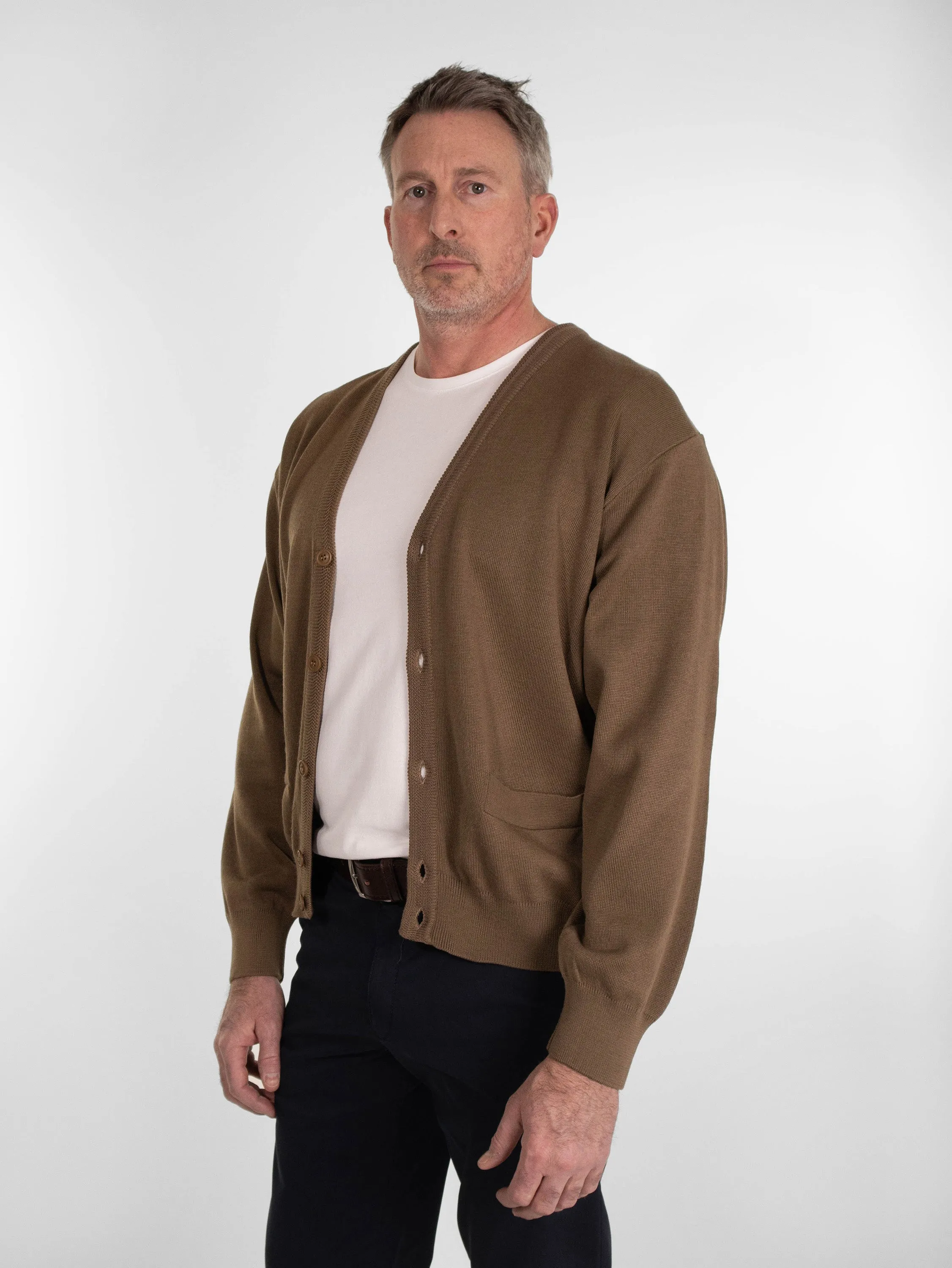 Franco Ponti Button Cardigan K05 in Taupe sold by Coes product image thumbnail 2